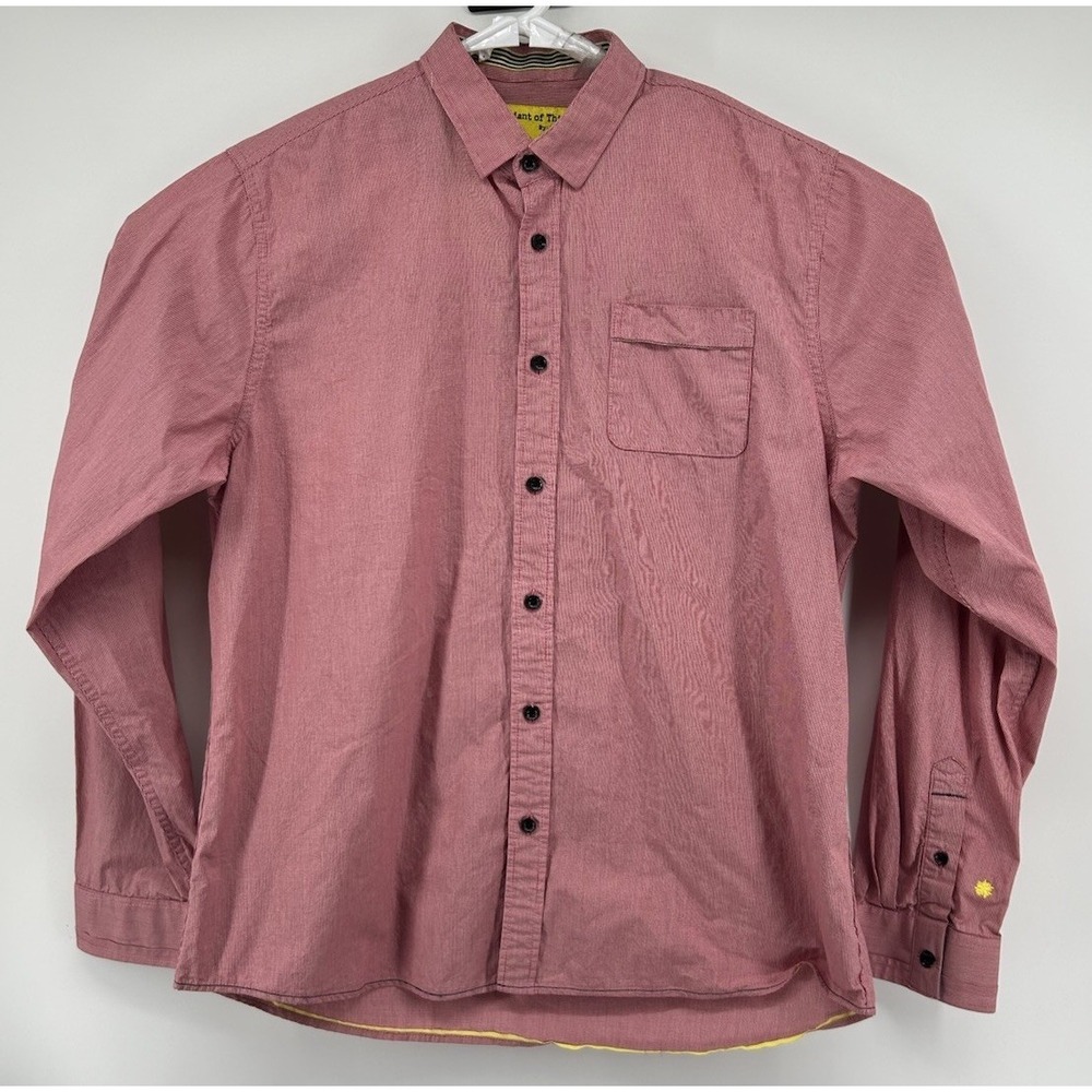 Descendants Of Thieves By Dres Ladro‎ Long Sleeve Button Down Red Men's XL